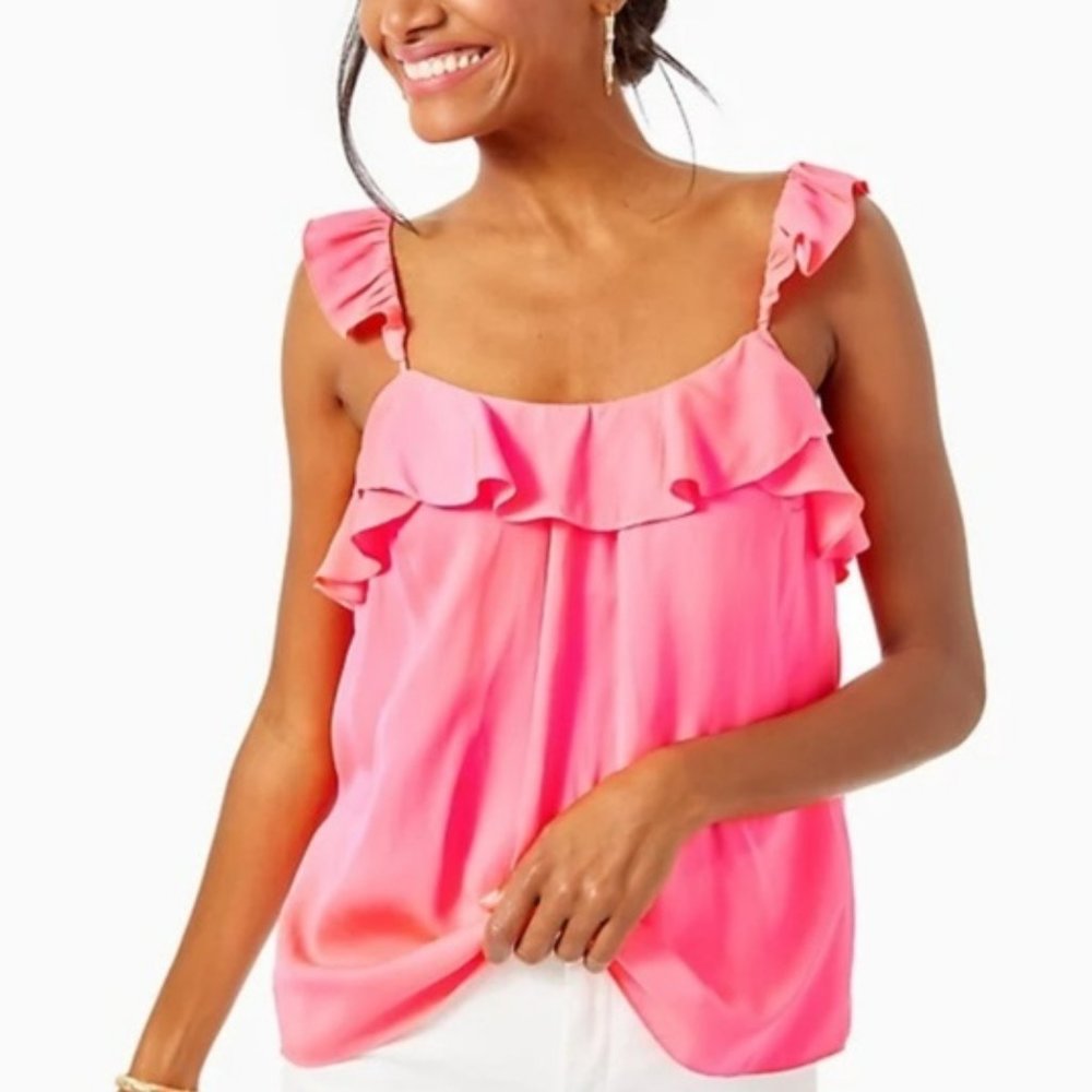 NWT Lilly Pulitzer Cailee Ruffle Tank Top